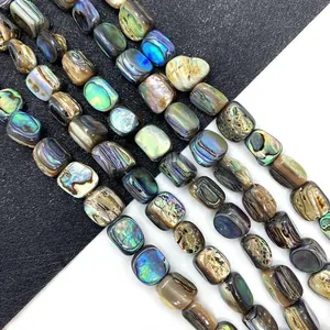 Natuurlijke abalone schelp kralen met iriserende glans voor DIY sieraden maken