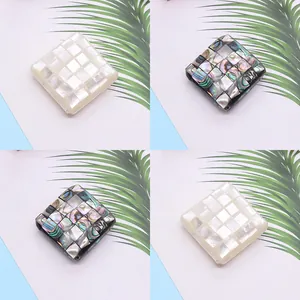 Natuurlijke Zee Schelp Abalone Gesplitste Ruitvormige Losse Kralen Handgemaakte Mozaïek Parelmoer Kralen Voor DIY Ketting Sieraden Maken Accessoires