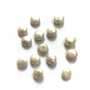 Perlas de agua dulce blancas naturales de 13-14mm con brillo para la creación de joyas