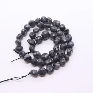 Onregelmatige donkergrijze labradoriet kralen 8-10mm met natuurlijke textuur voor DIY sieraden