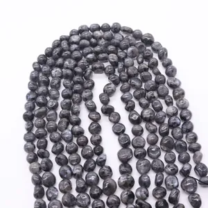 Detail van natuurlijke onregelmatige labradoriet stenen kralen voor DIY sieraden