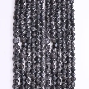 Natuursteen Onregelmatige Labradoriet Losse Kralen Voor DIY Sieraden Maken Gepolijst Donkergrijs Flash Minerale Kralen Streng