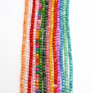 Perline di Conchiglia d'Acqua Dolce Naturale Perline Sciolte Tonde Tinte per Produzione di Collane e Bracciali DIY Risultati Gioielli