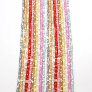 Cuentas de Concha Marina Natural Heishi Planas Rueda Cuadrado Para Creación de Joyas DIY Collar Pulsera Accesorios