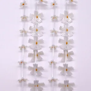 Natürliche Süßwassermuschel Sonnenblume Lose Perlen Seitenloch Perlen Für DIY Halskette Armband Schmuckherstellung Zubehör