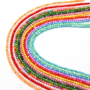 Perle tonde colorate in conchiglia naturale per la creazione di collane e gioielli fai da te