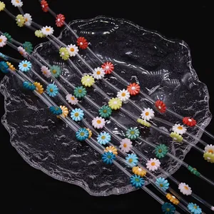 Natural freshwater shell daisy beads for DIY necklaces and jewelry making accessories