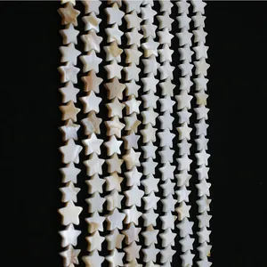 Perles en Vrac Étoile en Coquille Naturelle Nacre Pentagramme Pour Création de Bijoux DIY Fournitures d'Artisanat