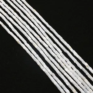 Natuurlijke witte zoetwater schelp buis kralen voor DIY sieraden kettingen