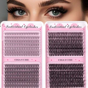 Kit d'extensions de cils individuels de 484 pièces pour un regard dense et recourbé