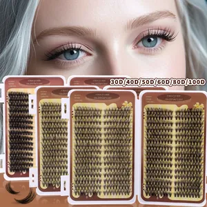 Profi-Set für 30D-100D Wimpernverlängerung mit dichten, geschwungenen Einzelwimpern
