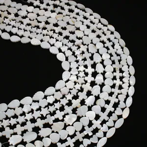 Natural freshwater shell beads in star and heart shapes for DIY jewelry making