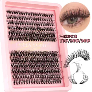240 stuks individuele wimperclusters 10D 20D 30D volume lashes 8-16mm
