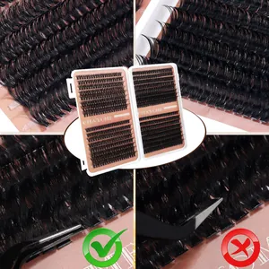 Σετ επέκτασης βλεφαρίδων DIY CMAYOME με 640 τουφάκια και λαβίδα για σωστή χρήση