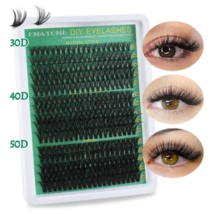Set ciglia finte fai-da-te 10-16mm curvatura C folte 30D 40D 50D ciglia individuali