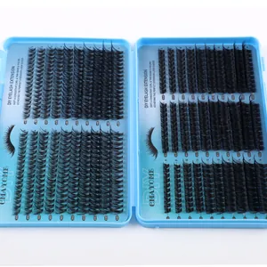 DIY cluster lash extension kit featuring 30D to 100D density and 8-16mm lengths