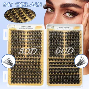 Σετ DIY Μεμονωμένες Συστάδες Βλεφαρίδων Συνθετική Ίνα Τμηματοποιημένες Φυσικές Πυκνές Βλεφαρίδες Με Bond Seal Τσιμπιδάκι Βουρτσάκι