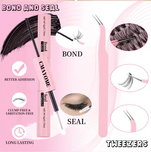 DIY wimperextension kit met CMAYOME bond and seal lijm en roze precisie pincet