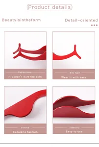 Dettaglio dell'applicatore per ciglia in acciaio rosso con presa salda ed elastica