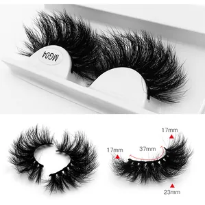 Detaillierte Größentabelle für MG04 8D falsche Wimpern mit 17mm und 23mm Haarlänge