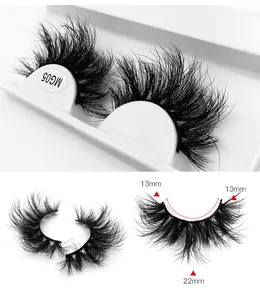 Detail der MG05 8D falschen Wimpern mit 13-22mm Länge und dichtem 3D-Volumen