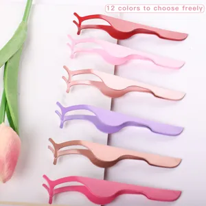 Set applicatori per ciglia finte in acciaio inossidabile in 12 colori assortiti