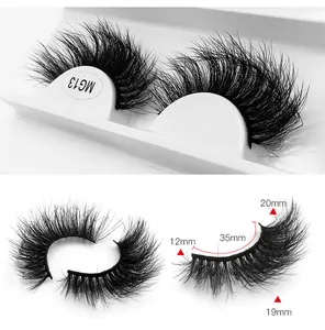 Detailansicht der 8D-Wimpern mit 20 mm Länge und MG13-Tray-Modellspezifikationen