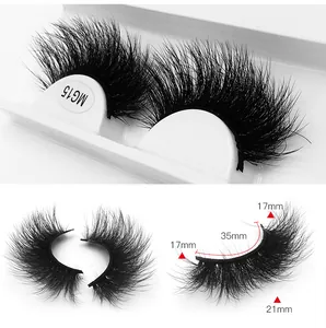 Detaillierte Größenangaben für MG15 8D voluminöse gestufte synthetische Wimpern