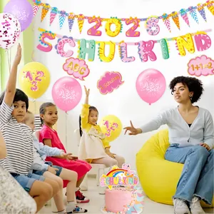 Set decorativo per la scuola tedesca con striscioni 2026 e palloncini colorati per bimbi