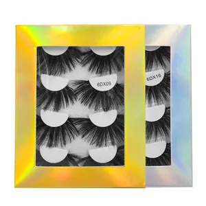 Dramatic 6D 25mm synthetic false eyelashes in holographic 6DX09 and 6DX16 cases