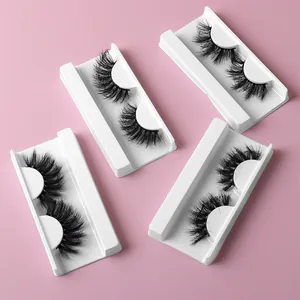 8D 4er-Pack natürliche, dichte, geschwungene falsche Wimpern mit Kreuzdichte-Design
