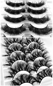 Détails macro de faux cils 8D effet vison avec un volume dense et des couches incurvées