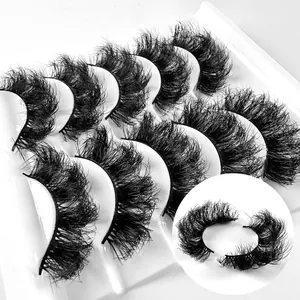 Faux cils 8D épais avec effet 3D multicouche et fibres bouclées pour un regard intense