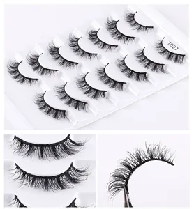 Detailansicht von 10 Paar 7027 voluminösen künstlichen Wimpern aus Synthetikfaser