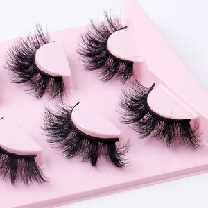 Dramatische künstliche Nerzwimpern 5er Pack mit mehrlagigem Volumen und Schwung