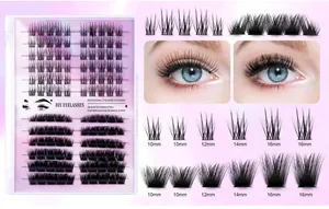 Detailansicht DIY Wimpernverlängerung Set mit Längen von 10mm bis 16mm