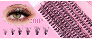 Détails du kit de faux cils individuels DIY avec tailles marquées de 10mm à 16mm