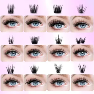 DIY Cluster-Wimpern-Verlängerungsset mit 12 Stilen in verschiedenen Volumen und Längen
