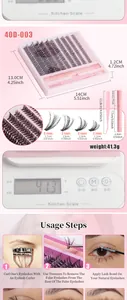 Guide des tailles et tutoriel en 3 étapes pour les extensions de cils individuels 40D-003