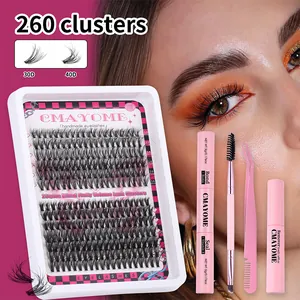 Σετ βλεφαρίδων DIY με 260 τούφες που περιλαμβάνει μίξη 30D/40D και εργαλεία εφαρμογής