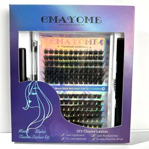 Kit extension ciglia fai-da-te con ciglia russe folte e accessori completi