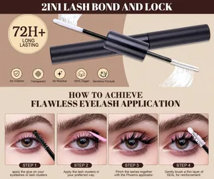 Detailed step-by-step guide for using 2-in-1 lash bond and lock for 72H lash extension