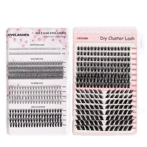 Kit de pestañas postizas DIY con abanicos spike y volumen, largos de 5mm a 16mm