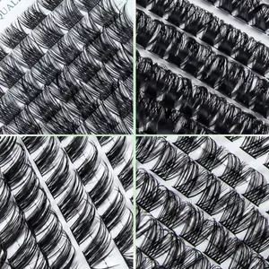 Kit de faux cils individuels en grappes pour extensions yeux de chat et de renard