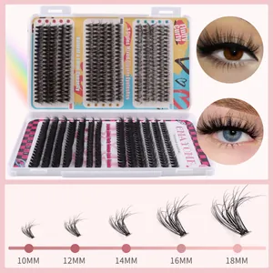 DIY individual cluster lash book with 30D 40D 50D handmade volume eyelash extensions