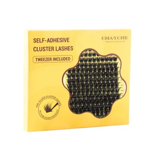 Zelfklevende clusterwimpers set met 10-14mm mix lengtes inclusief wimperpincet