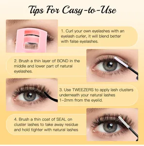 Stapsgewijze handleiding voor DIY wimperstukjes met lijm, sealer en applicator