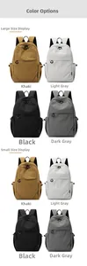 Mini waterproof nylon backpack available in four colors and two sizes for daily travel