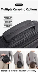 Details zum verstärkten Ledergriff und verschiedenen Tragevarianten der Herrentasche