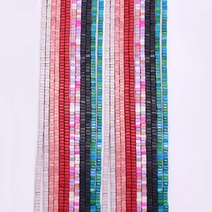 Natural Stone Cube Loose Beads Polished Straight Hole Square Spacer Beads For DIY Jewelry Making Necklace Bracelet Accessory